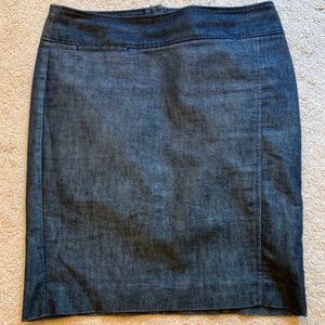 Express denim pencil skirt